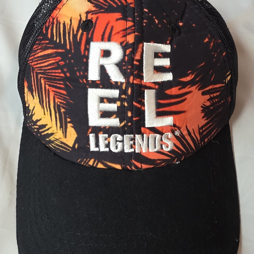 Reel Legends Black and Orange Cap